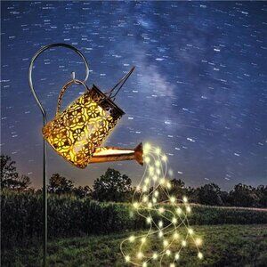 Solar Garden Watering Can Lights,Solar Waterfall Lights with Cascading